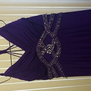 Ignite Evenings Spaghetti Straps Shirred in Back, Zipper Dress Plus Size 24W